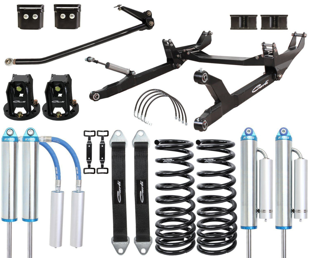 '03-09 Dodge Ram 2500/3500 3.0 Dominator System-6" Lift Display of Included Parts