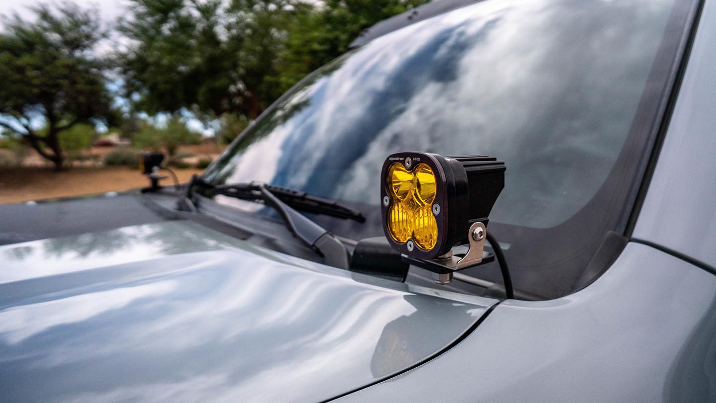 '03-23 Toyota 4Runner SDHQ Built A-Pillar Light Mounts close-up