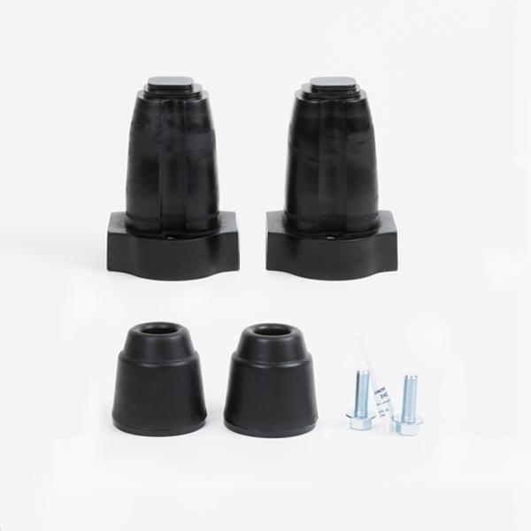'05-15 Toyota Tacoma DuroBumps Front & Rear Bump Stop Set Display of Included Parts