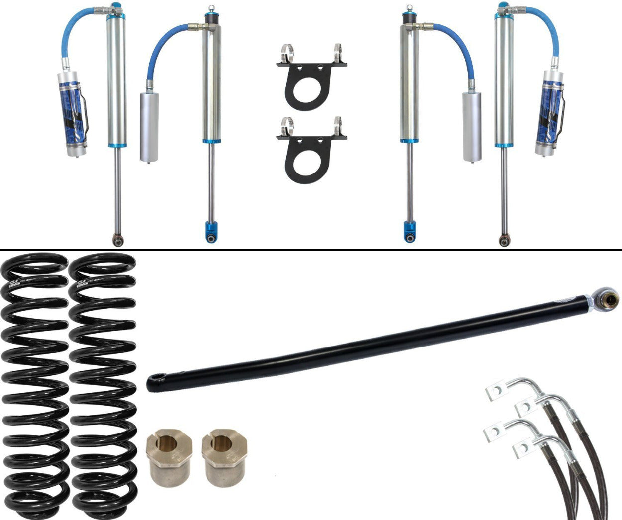 '05-07 Ford F250/350 2.5 Pintop System-2.5" Lift Display of Included Parts