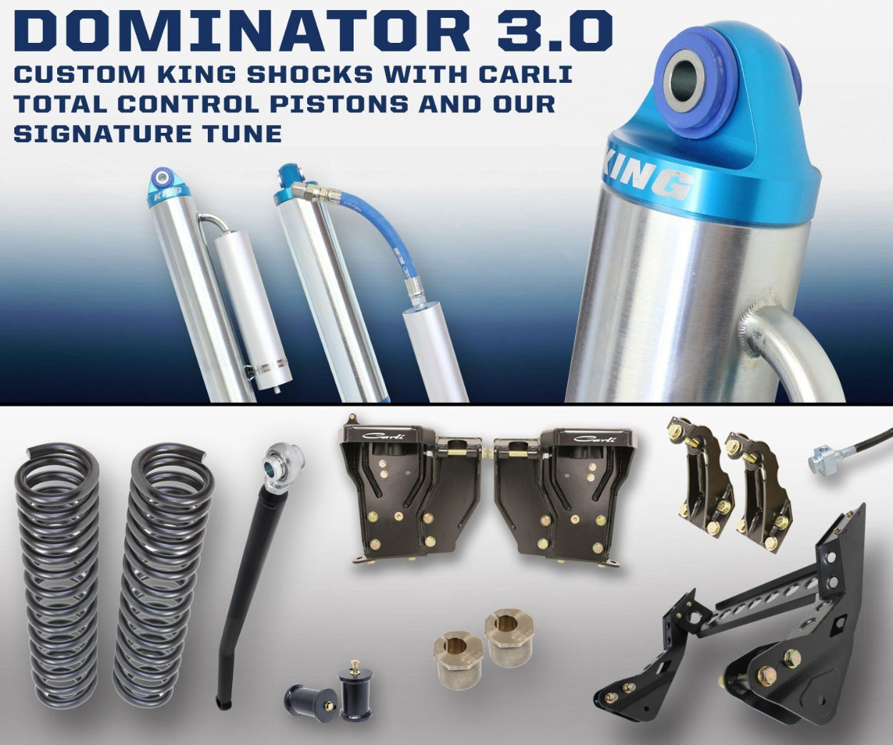 '05-07 Ford F250/350 3.0 Dominator System-4.5" Lift Display of Included Parts
