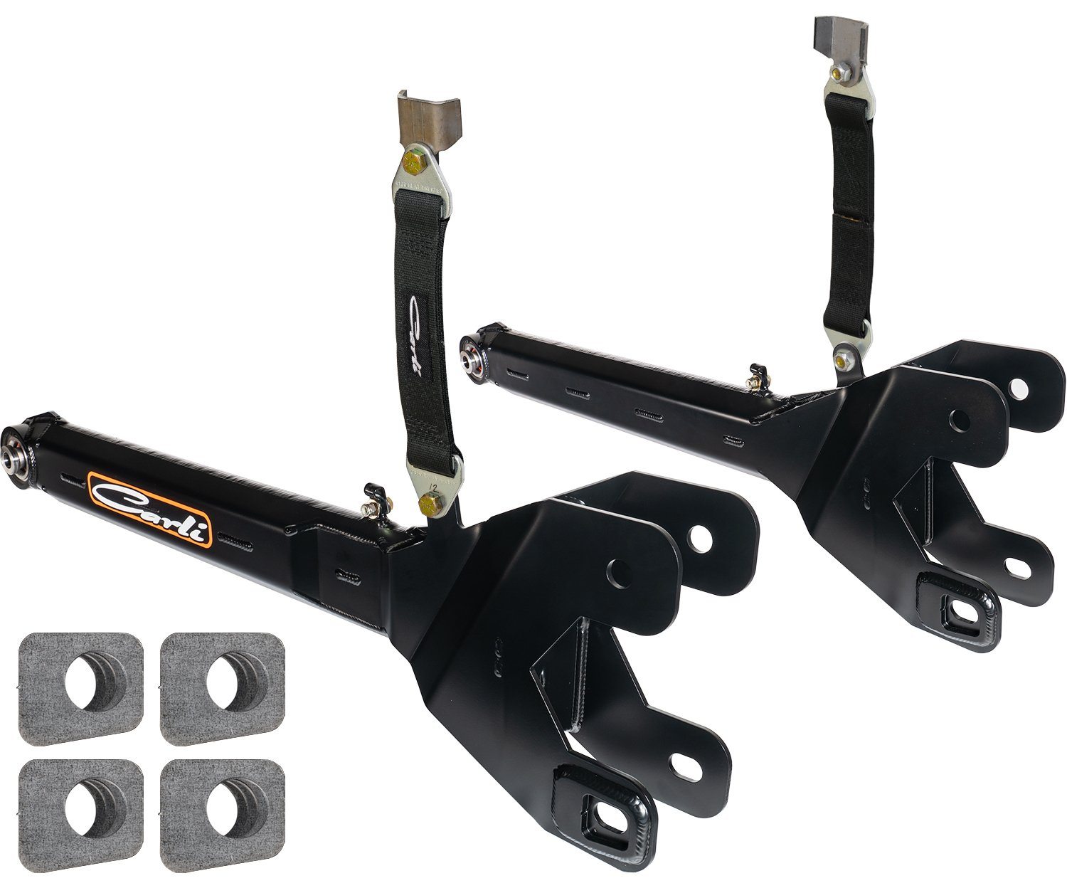 '05-22 Ford F250/350 Carli Suspension Fabricated Radius Arms Display of Included Parts