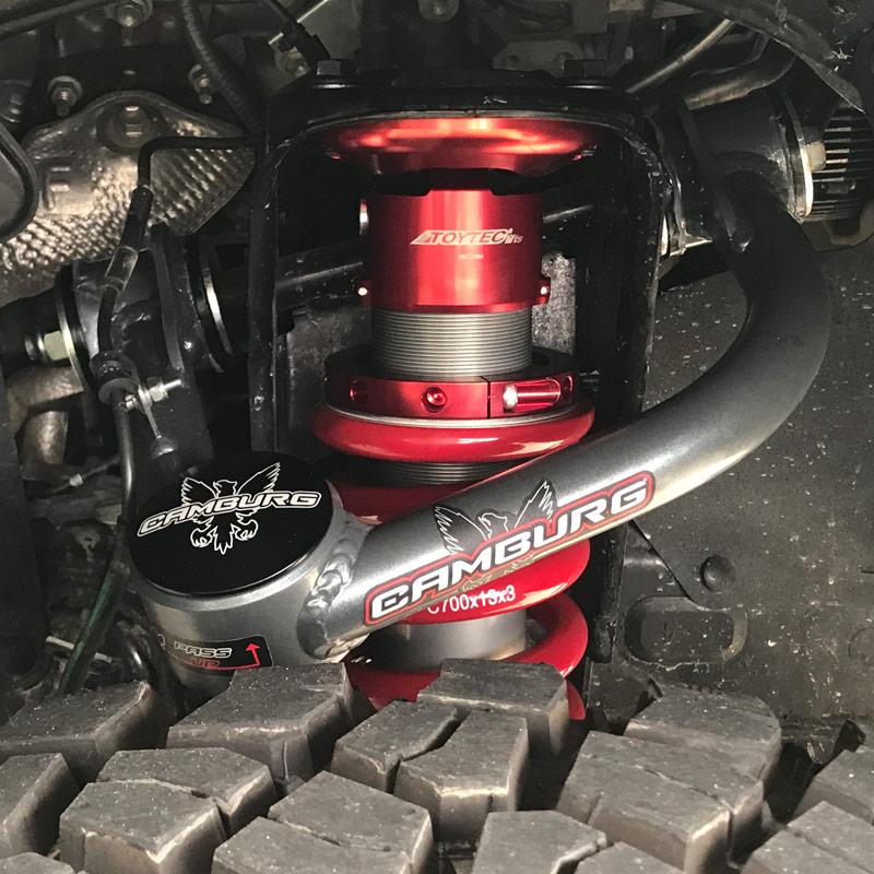 '05-23 Toyota Tacoma 1.25" Uniball Upper Control Arms Close-up Display on Vehicle