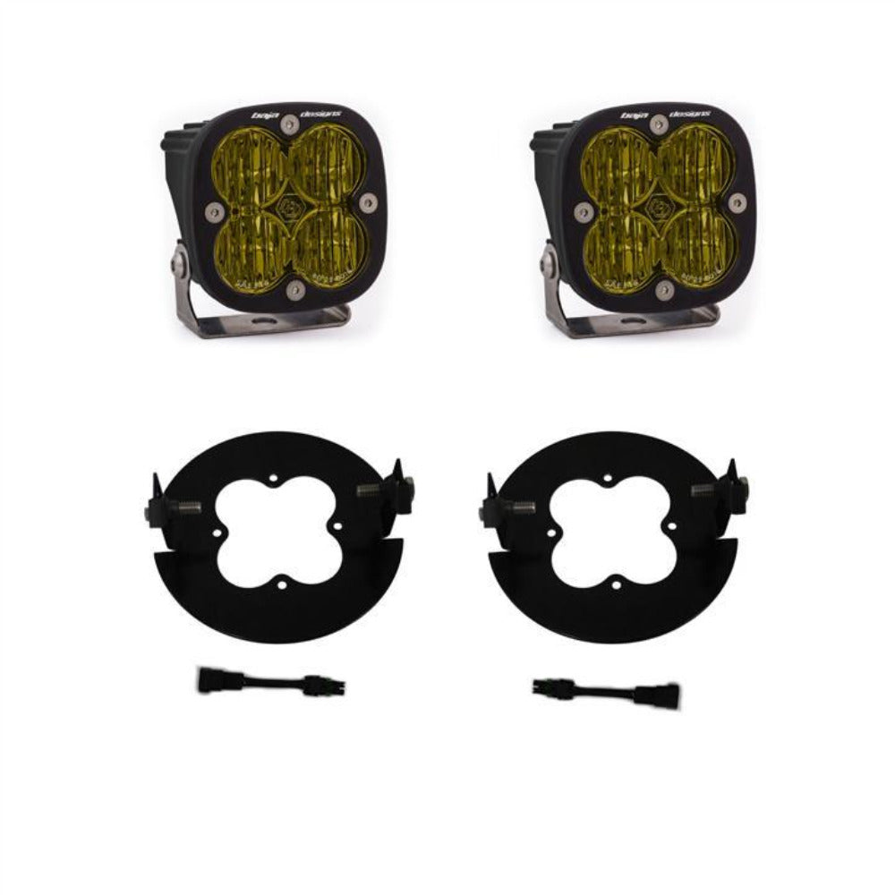 '06-14 Ford F150 SAE Fog Light Kit Lighting Baja Designs Amber Display of Included Parts