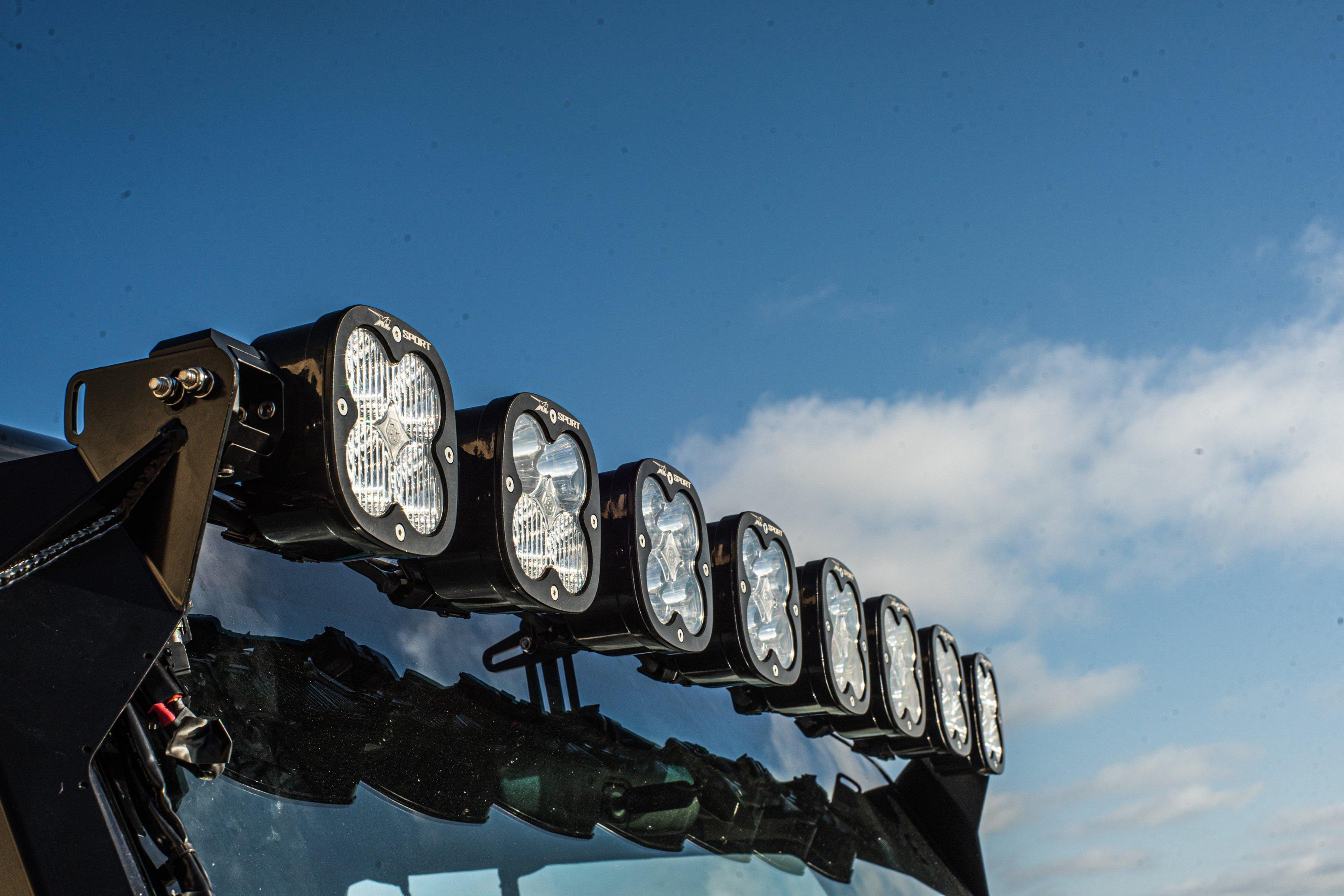 '07-16 Jeep JK XL Linkable Roof Bar Kit Lighting Baja Designs  close-up