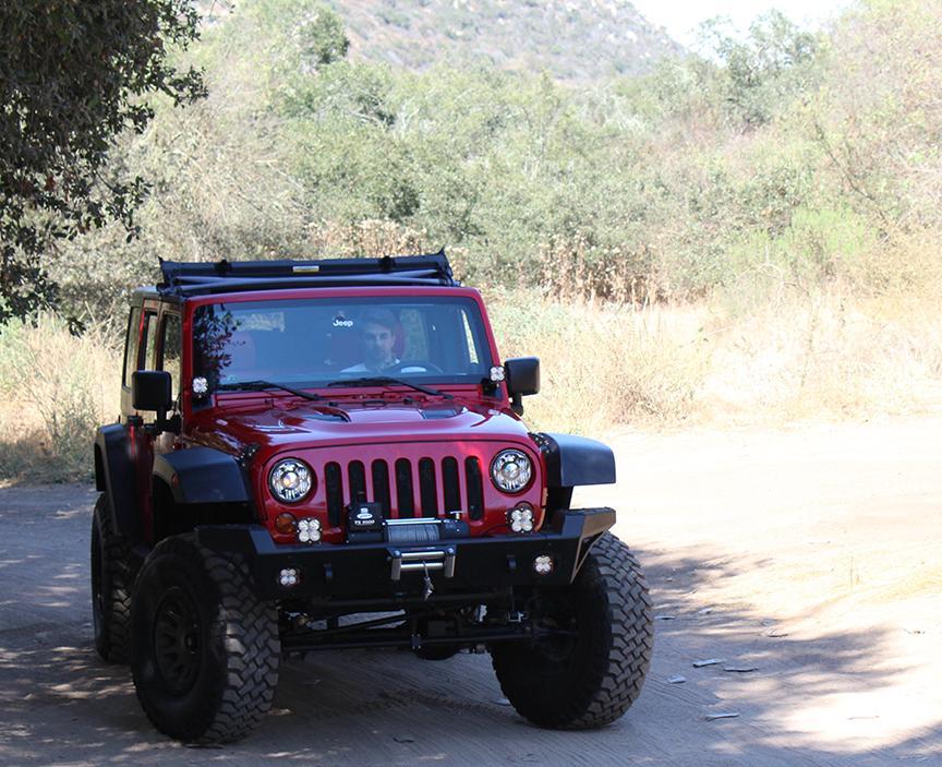 '07-17 Jeep JK A-Pillar Mount Kit Lighting Baja Designs display on Vehicle