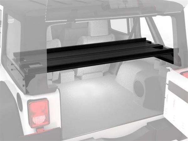 '07-17 Jeep Wrangler JKU 4-Door Interior Cargo Storage Rack Display in Vehicle