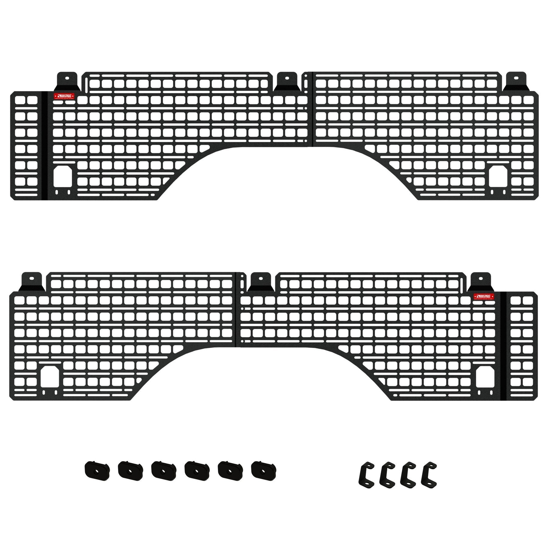 '07-18 Chevy/GMC 1500 Bedside Rack System 4 Panel Kit Display of Included Parts