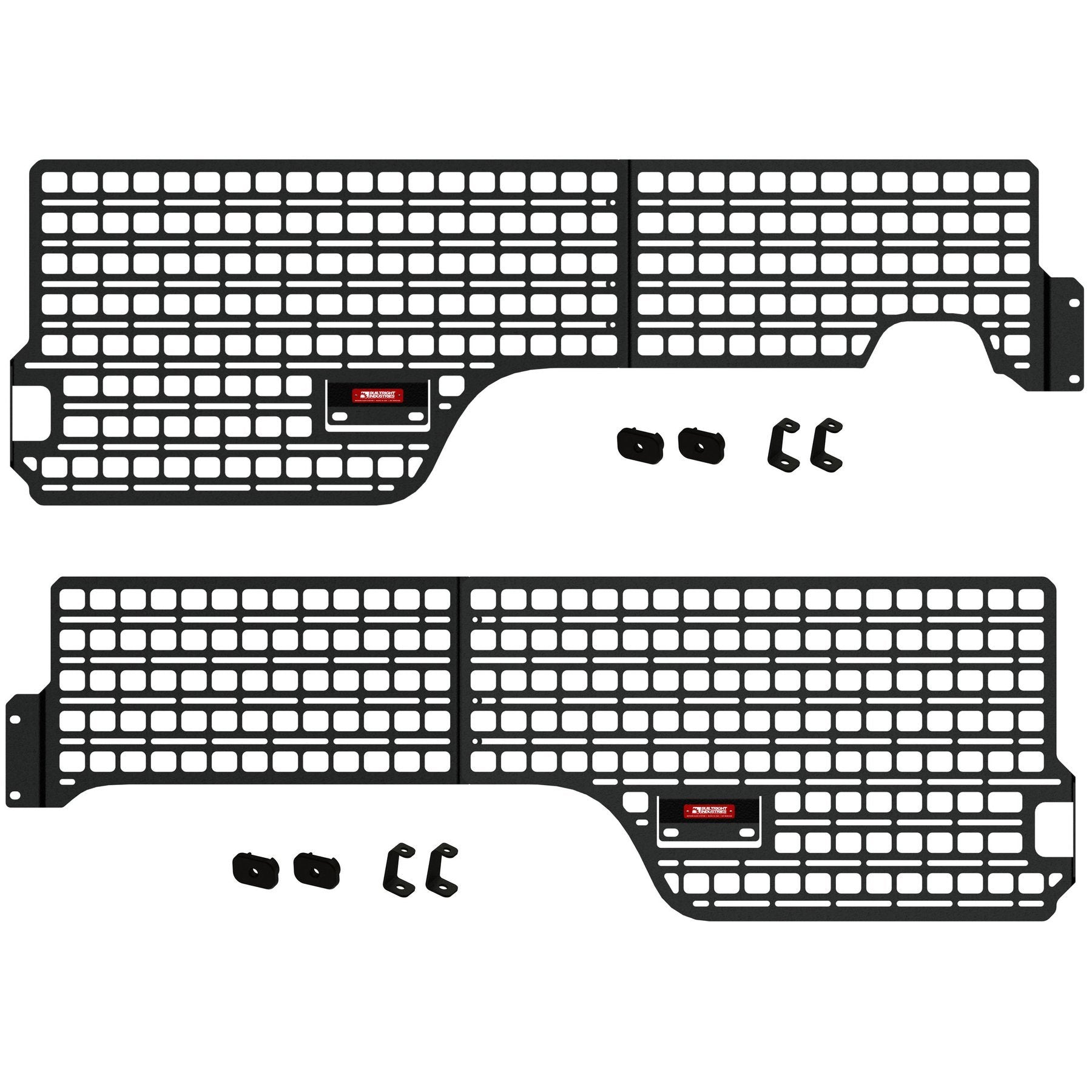 '07-18 Chevy/GMC 1500 Bedside Rack System 4 Panel Kit Display of Included Parts