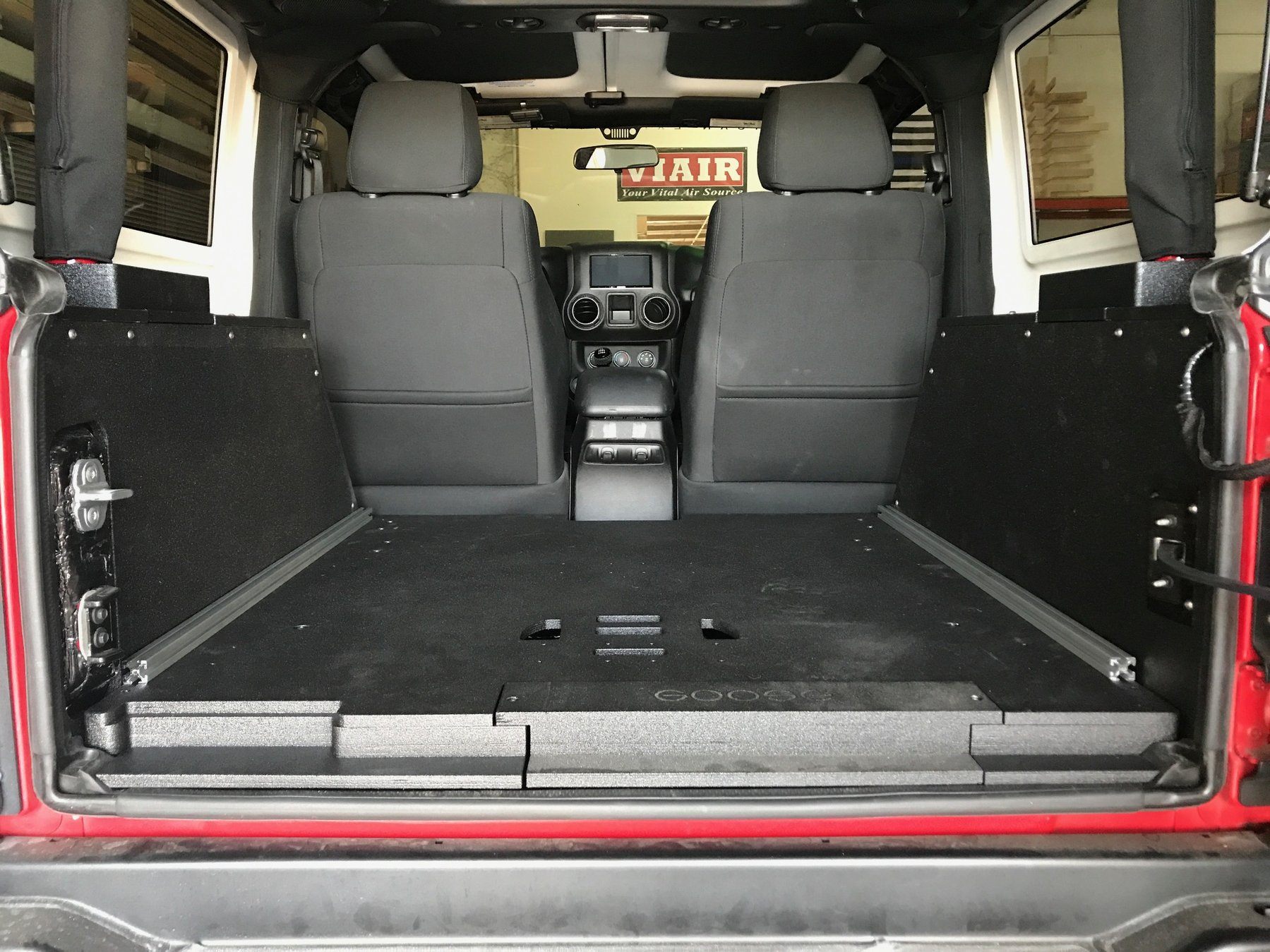 '07-18 Jeep JK 2-Door Side Cubbies Display in vehicle