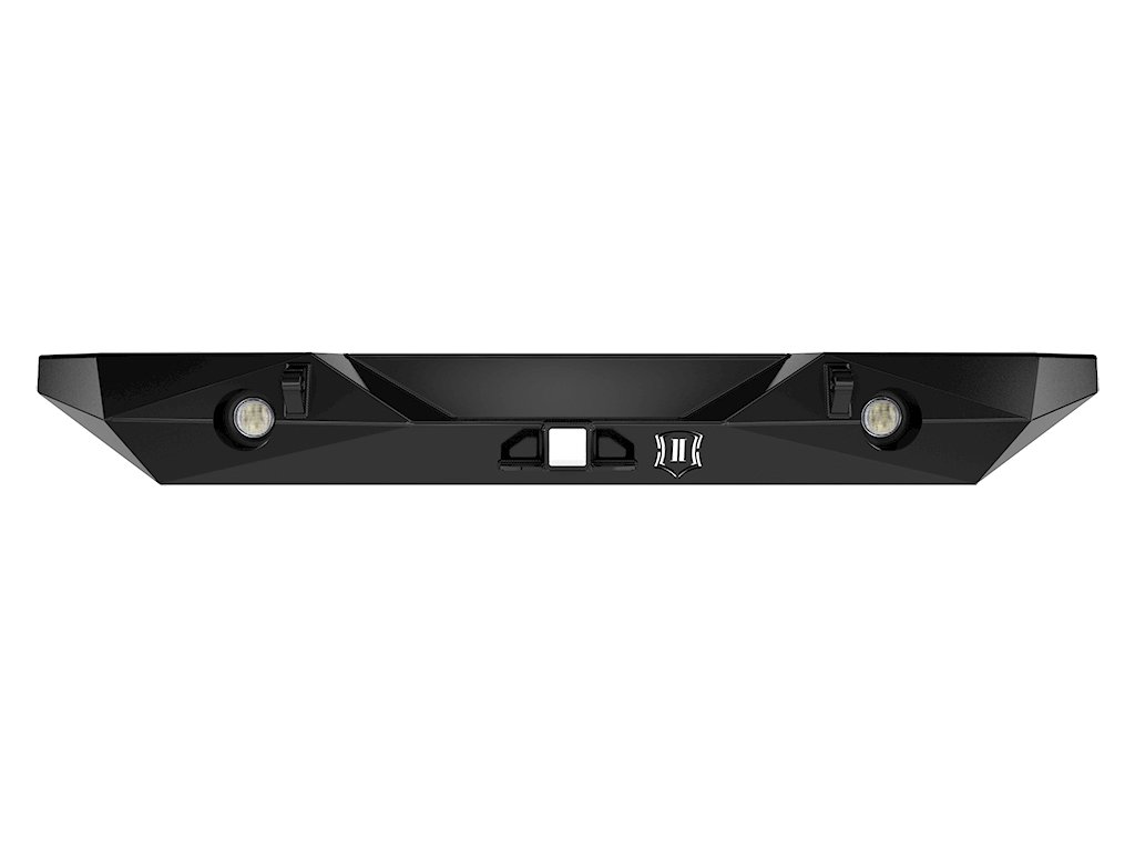 07-18 Jeep JK Pro Series 2 Rear Bumper W/ Hitch & Tabs Impact Series Off-Road Armor (front view)