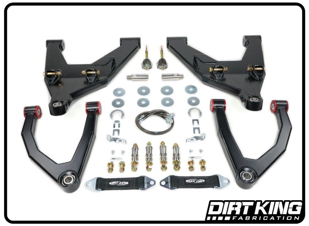 '07-21 Toyota Tundra Dirt King Fabrication Long Travel Kit Display of Included Parts
