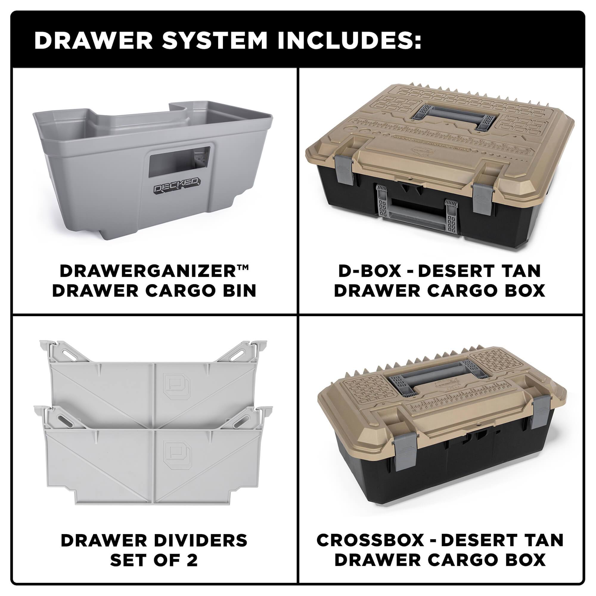 '07-21 Toyota Tundra Decked Truck Bed Storage System Display of Included Parts