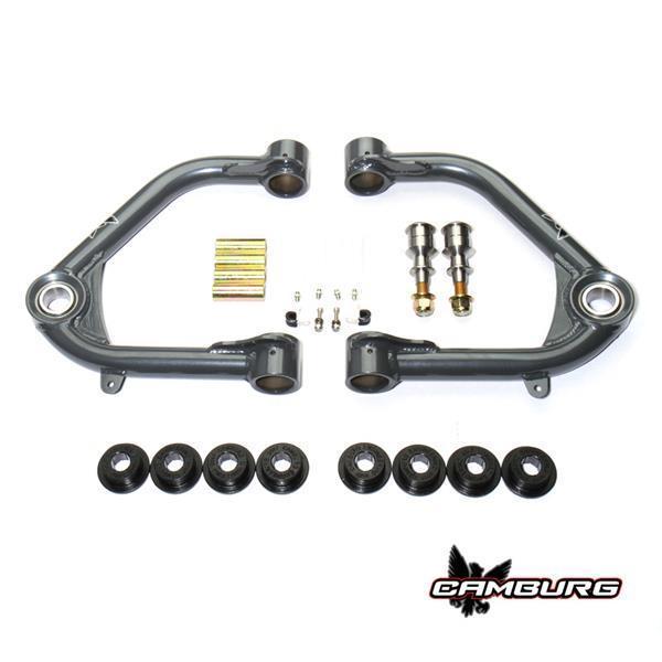 '10-14 Ford Raptor Camburg 1.25" Uniball Upper Control Arms Display of Included Parts