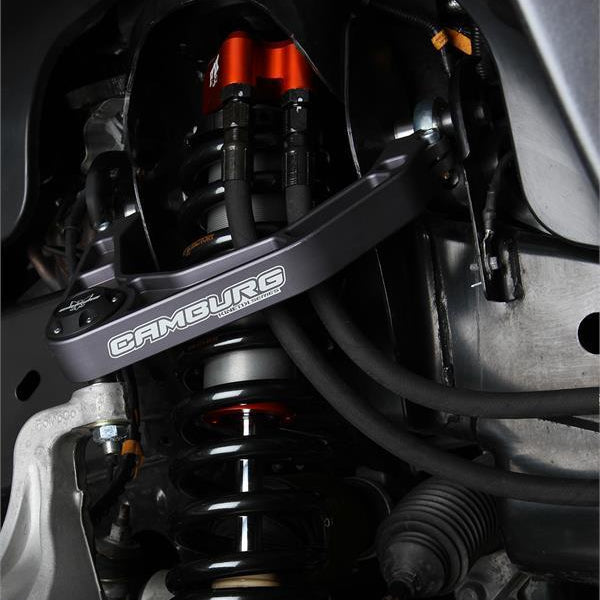 '17-24 Ford Raptor Camburg Kinetik Billet Upper Control Arms Close-up Display on Vehicle