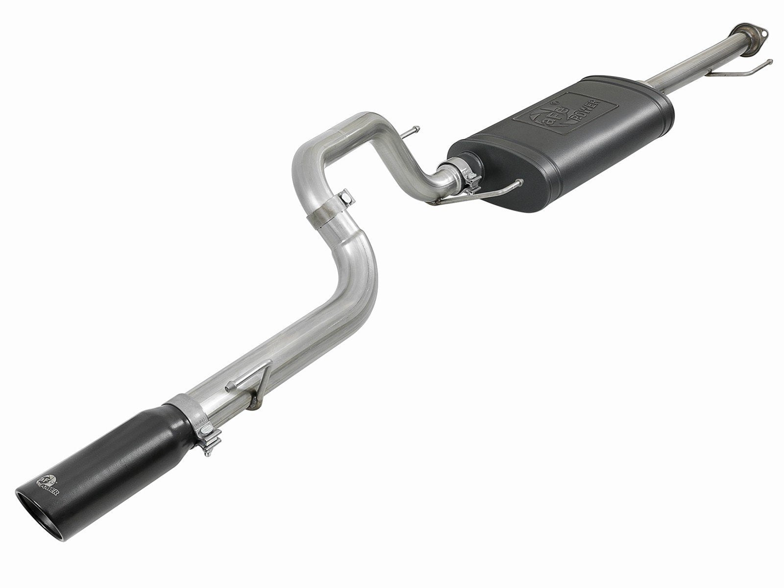 10-23 Toyota 4Runner MACH Force Stainless Steel Cat-Back Exhaust System AFE Power w/Black Exhaust Tip individual display