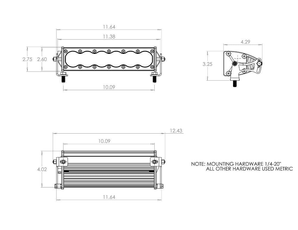OnX6 Hybrid Laser and LED Light Bar Lighting Baja Designs Diagram of Design