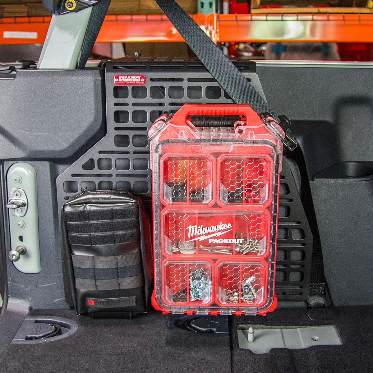 '21-24 Ford Bronco 2-Door Builtright Industries Molle Compatiable Cargo Panel-Driver Side Display in Vehicle