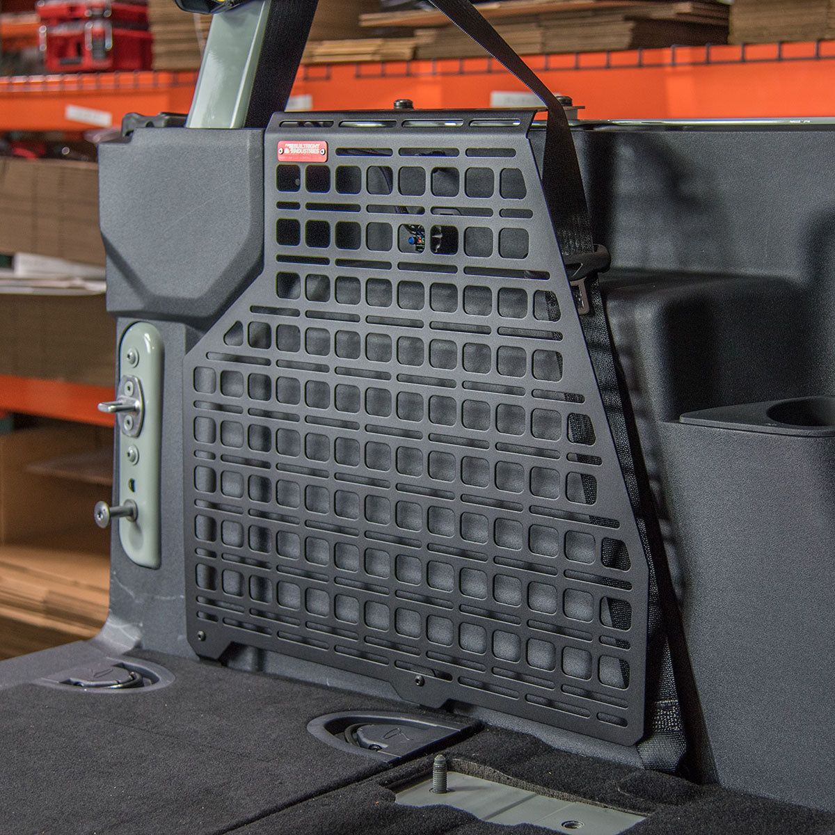 '21-24 Ford Bronco 2-Door Builtright Industries Molle Compatible Cargo Panel-Full Kit Display in Vehicle