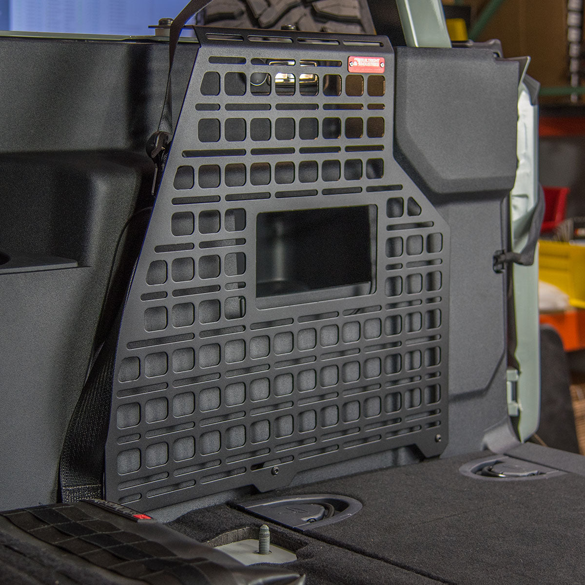 '21-24 Ford Bronco 2-Door Builtright Industries Molle Compatiable Cargo Panel-Passenger Side Display in Vehicle