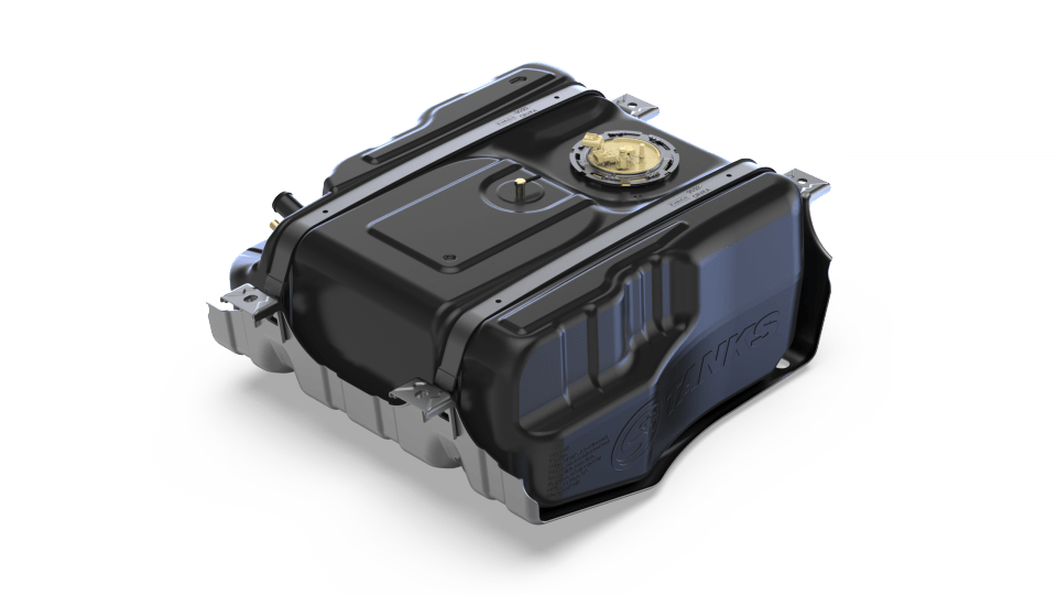 '11-16 Ford 6.7L Powerstroke Cab Chassis After Axle 40 Gallon Fuel Tank S&B Tanks individual display
