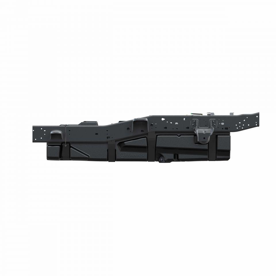 '11-16 Ford 6.7L Powerstroke Crew Cab Long Bed 70 Gallon Replacement Fuel Tank S&B Tanks (side view)