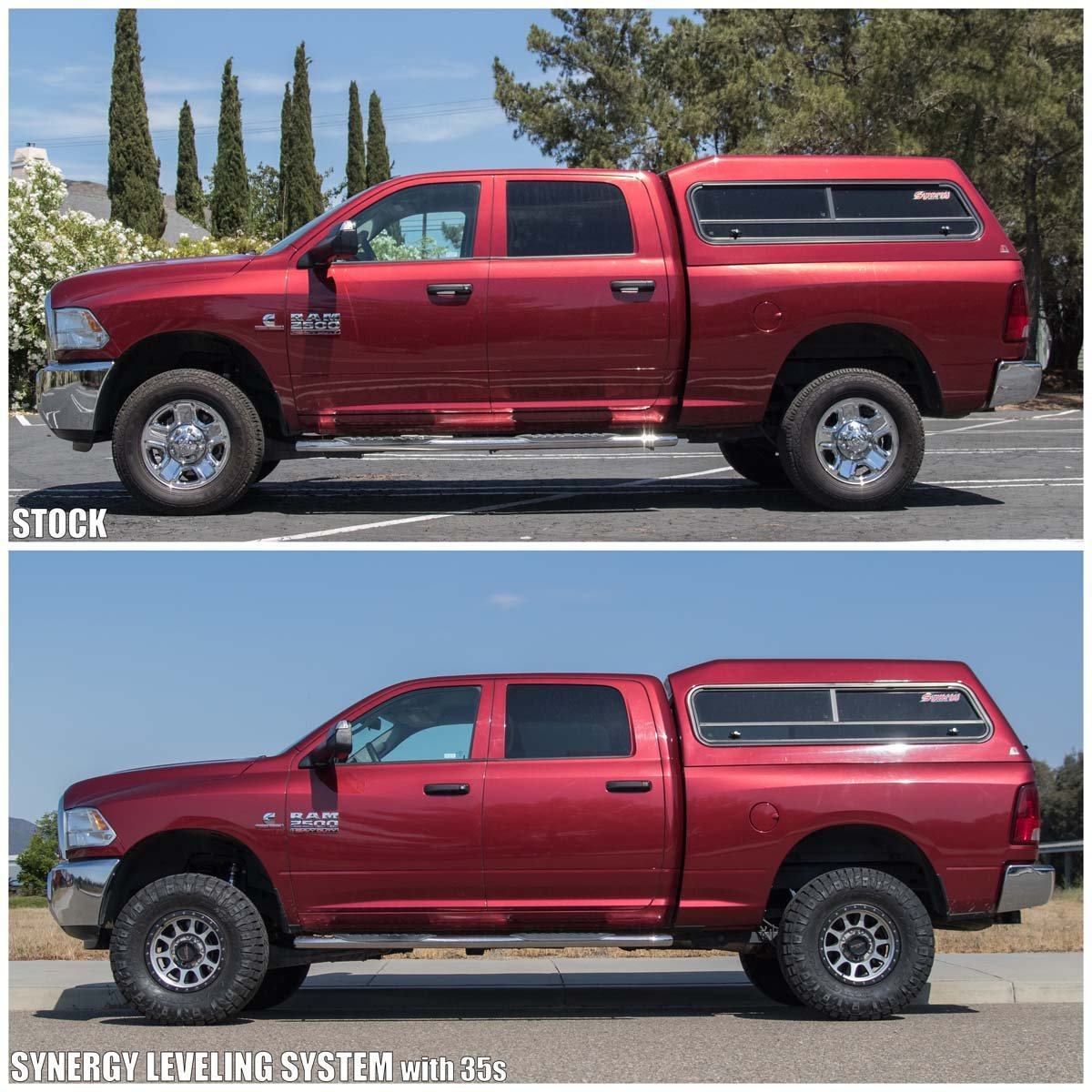 '13-23 Dodge Ram 2500/3500 Leveling System Suspension Synergy Manufacturing (side view)