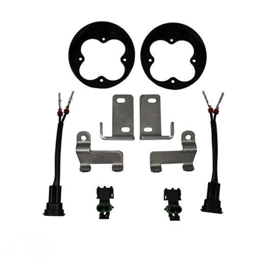 '14-21 Toyota Tundra Fog Light Bracket Kit Baja Designs Display of Included Parts