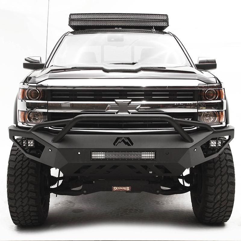 '15-19 Chevrolet 2500/3500HD Vengeance Series Front Bumper Display on Vehicle