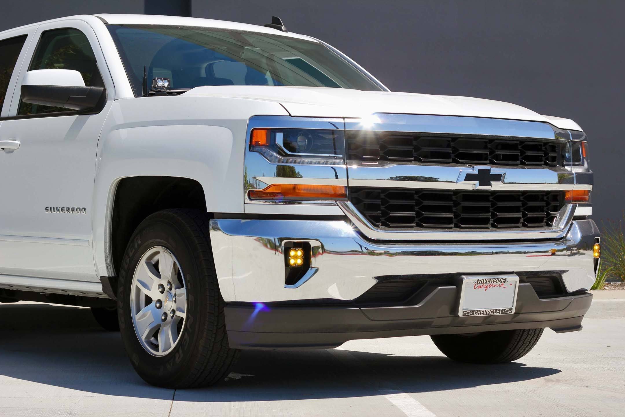 '16-18 Chevy Silverado 1500 Fog Pocket Kit Lighting Baja Designs display on Vehicle