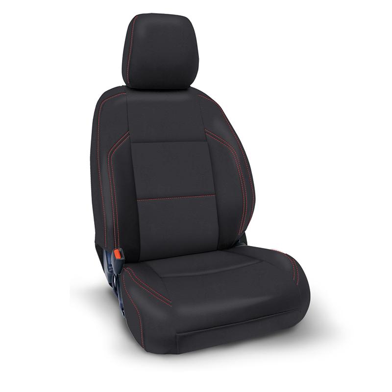 '16-23 Toyota Tacoma Front Seat Covers Seat Covers PRP Seats Black w/Red Stitch display