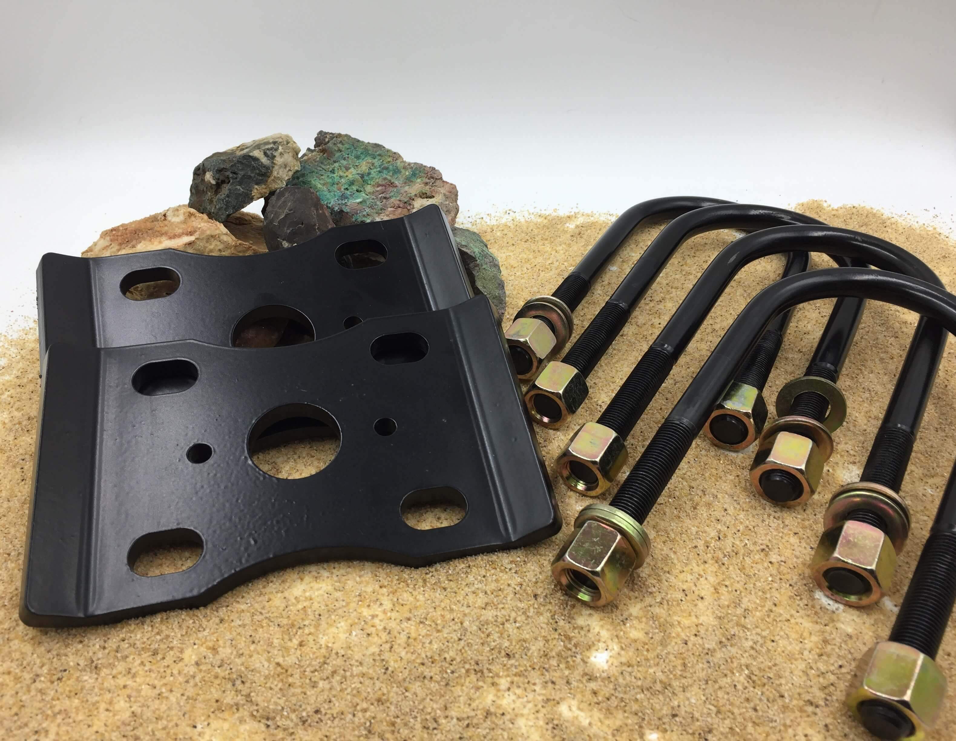 '16-23 Toyota Tacoma DuroBumps U-Bolt Flip Kit Close-up Display of Included Parts