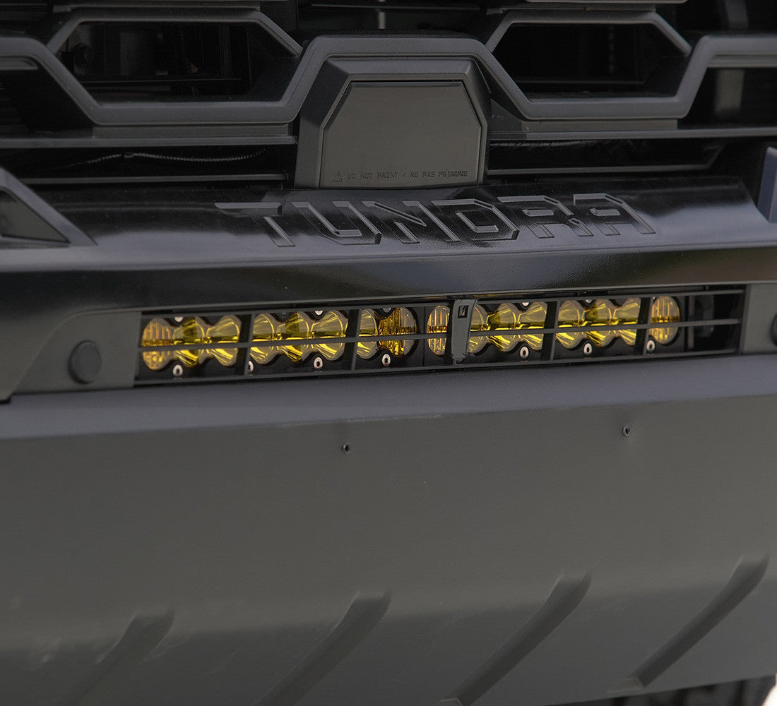 '22-23 Toyota Tundra Baja Designs 20" S8 Behind the Bumper LED Light Bar Kit Close-up display on Vehicle