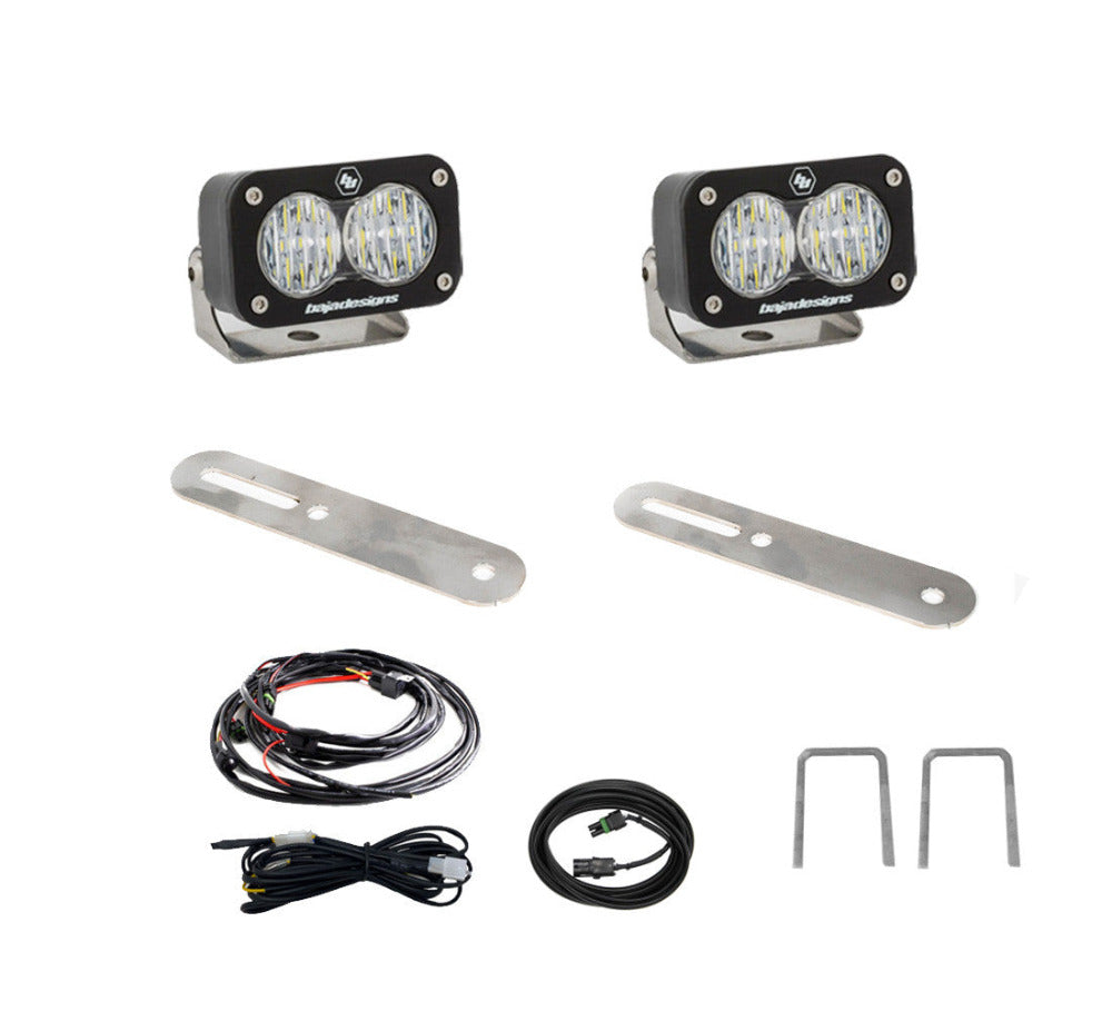 '22-23 Toyota Tundra Baja Designs S2 Sport Reverse Light Kit Display of included Parts