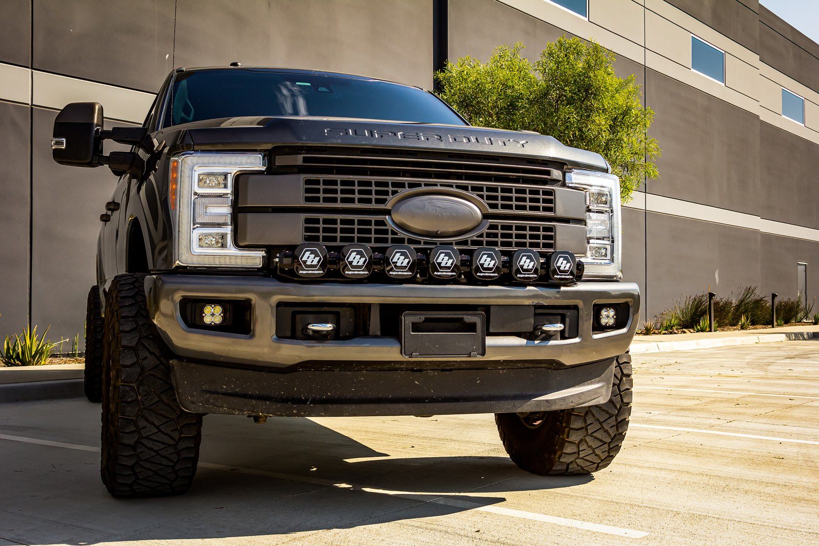 '17-19 Ford F250/350 7 XL Linkable LED Light Kit Lighting Baja Designs Display on Vehicle