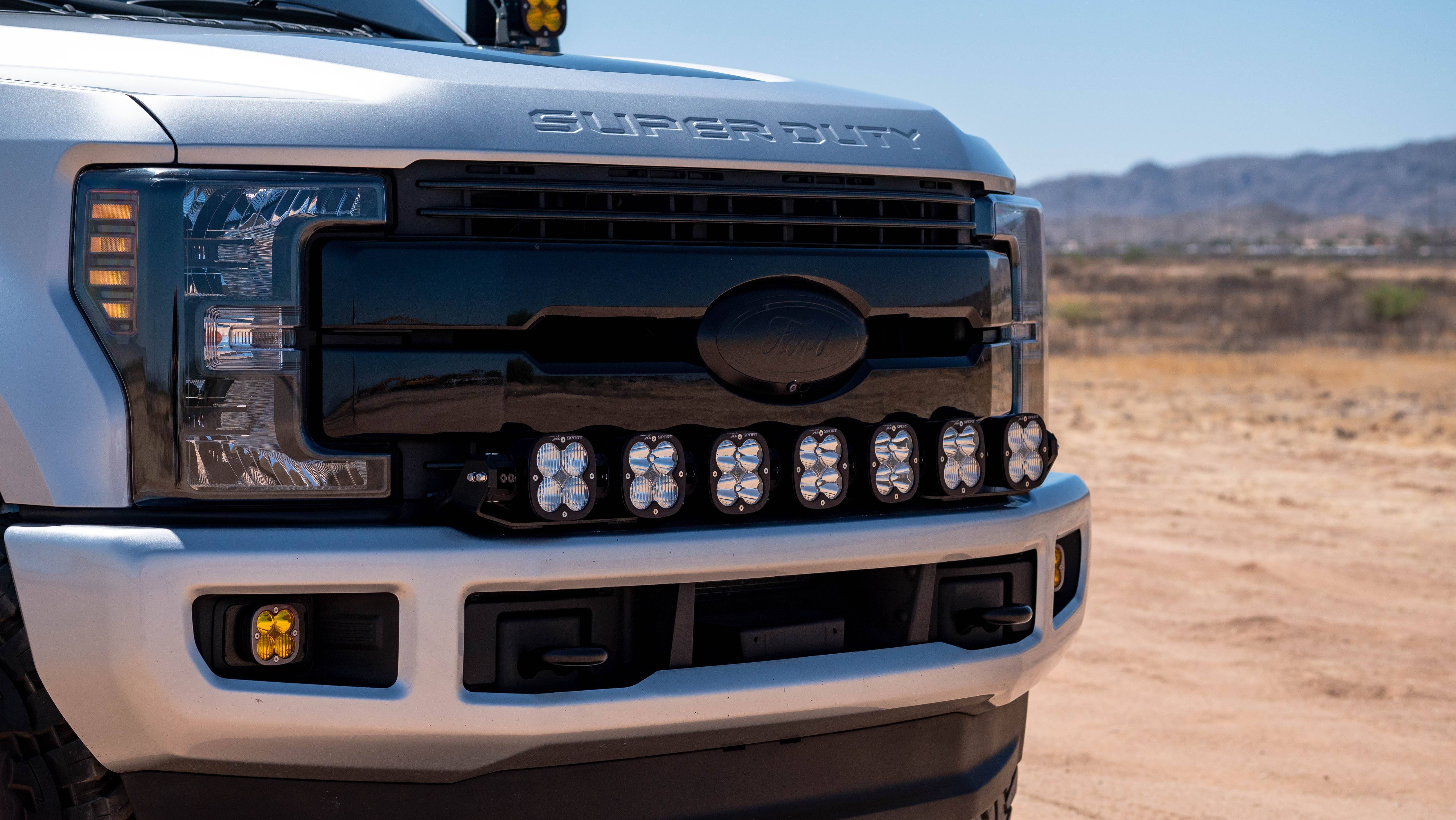 '17-19 Ford F250/350 7 XL Linkable LED Light Kit Lighting Baja Designs display on Vehicle