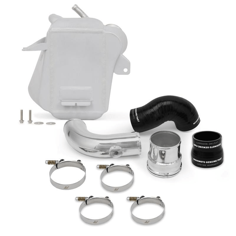 17-Current Ford 6.7L Powerstroke Air to Water Performance Intercooler Performance Products Mishimoto Micro-Wrinkle Silver