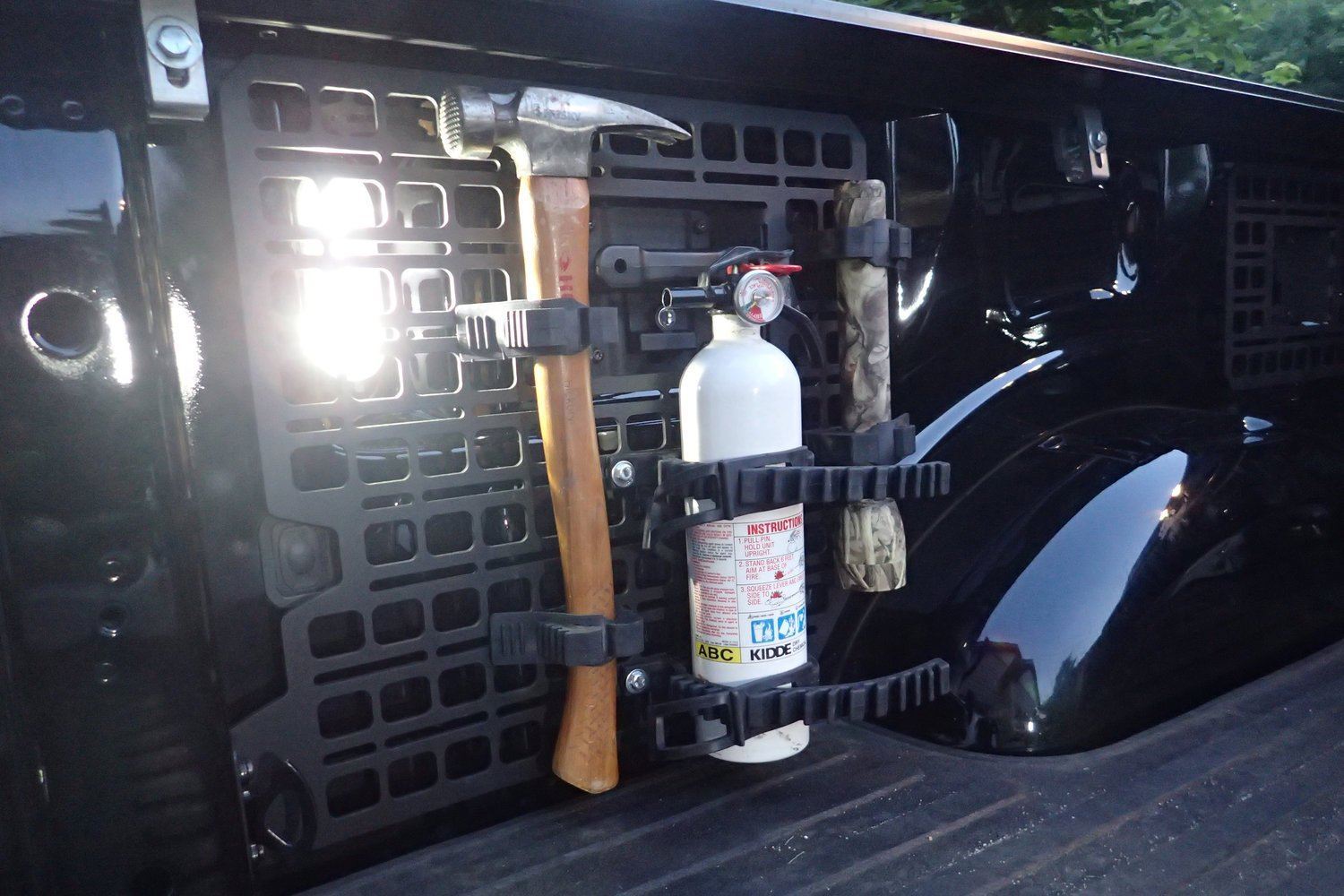 2017-2024 Ford F250/350 Bedside Rack System-4 Panel Kit Display in Vehicle
