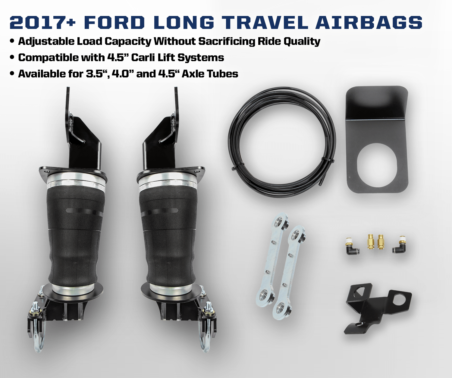 '17-23 Ford F250/F350 Carli Long Travel Air Bag System-4.5" Lift Suspension Carli Suspension description