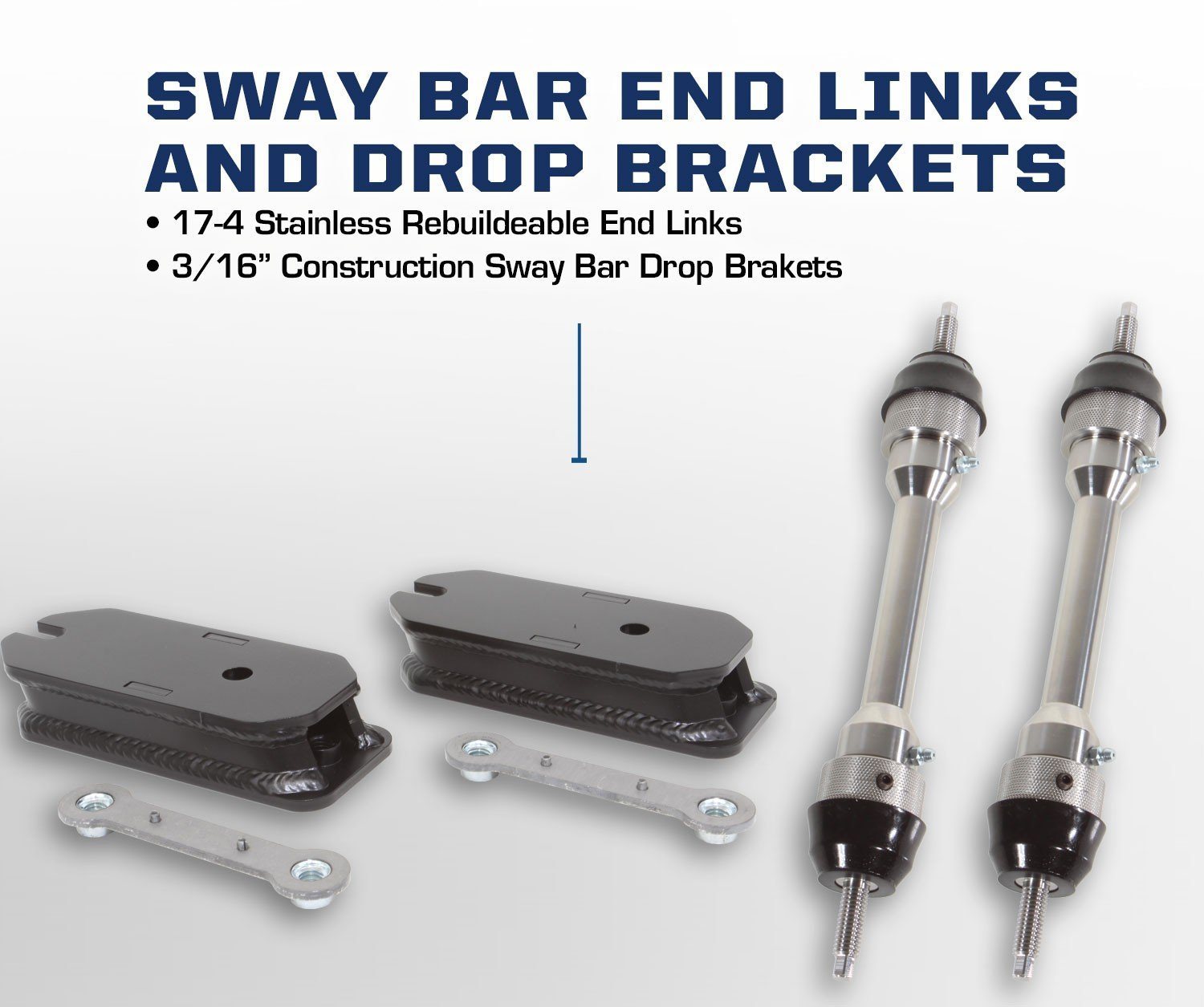 '17-24 Ford F250/F350 Sway Bar End Link Kit-4.5" Lift Kit Display and Benefits