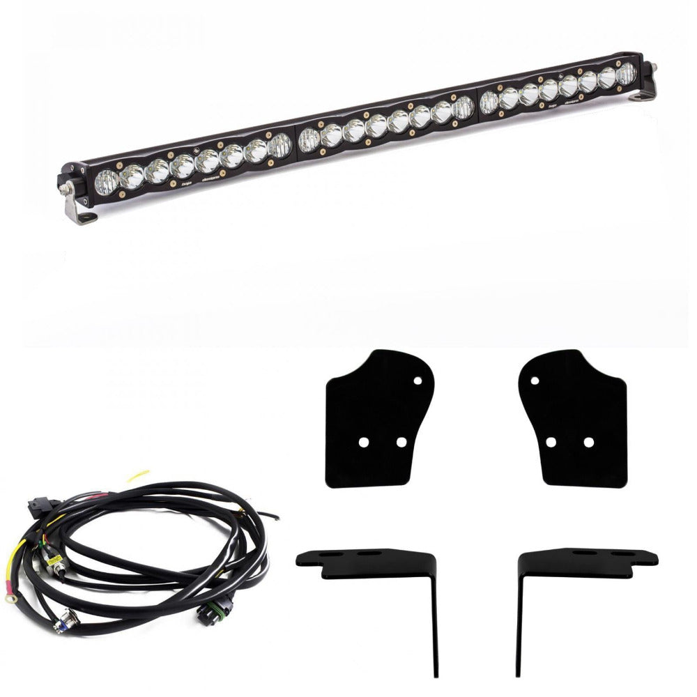 '17-20 Ford Raptor 30" S8 Behind the Grille Mount Lighting Baja Designs Display of Included Parts