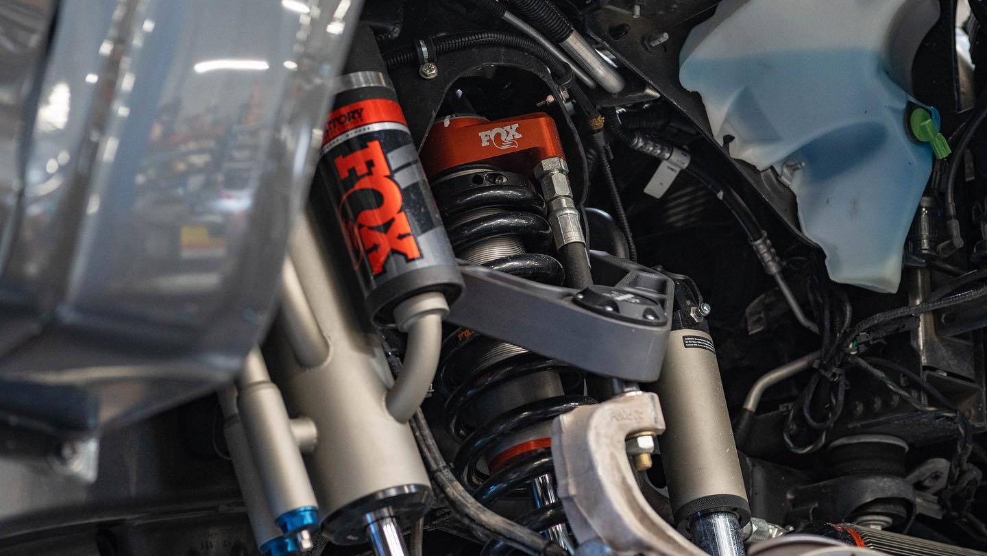 '17-20 Ford Raptor Camburg Performance Long Travel Kit Close-up Display on Vehicle