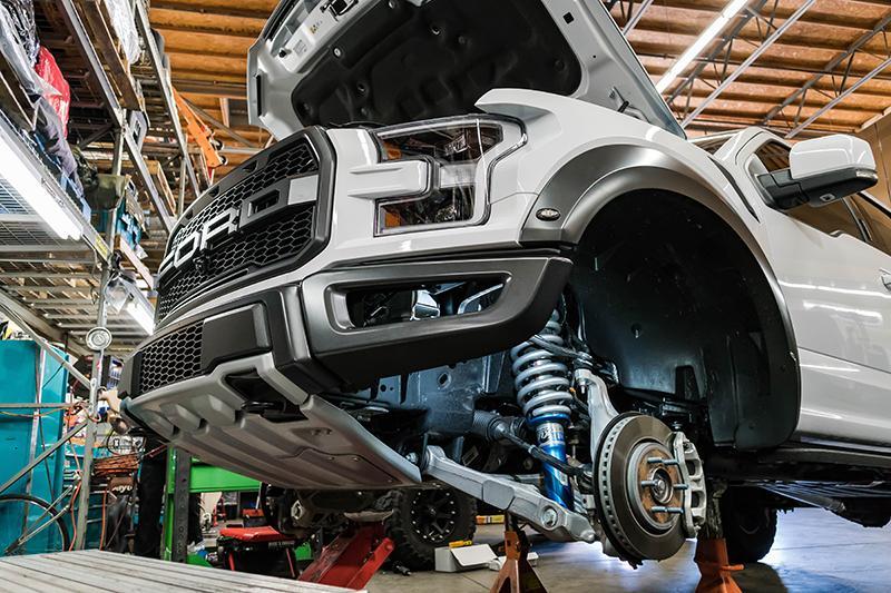 '17-20 Ford Raptor Performance Front Lift Springs Display on Vehicle