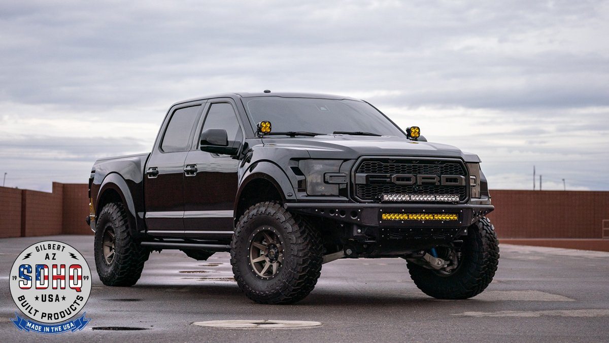 '17-Current Ford Raptor SDHQ Built Weld-On Rock Sliders Protection SDHQ Off Road
