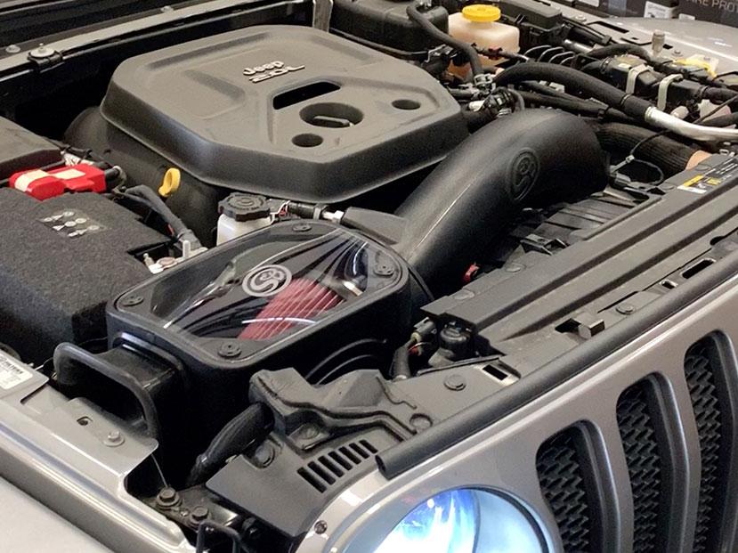 '18-23 Jeep JL 2.0L Turbo Cold Air Intake S&B Filters Cotton Cleanable display