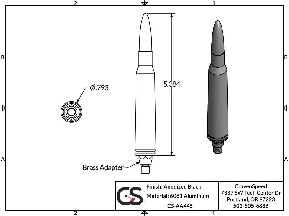 '18-23 Jeep JL Bullet Style Stubby Antenna Design and Measurements