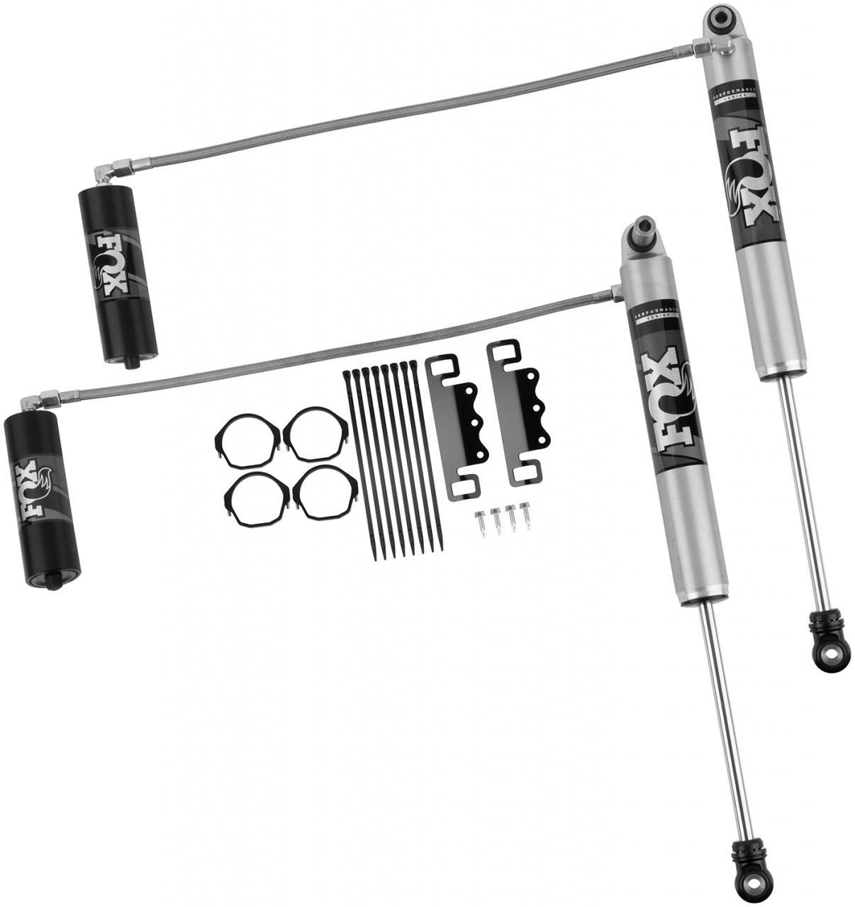 '18-22 Jeep JL 2.0 Performance Series RR Front Shocks-2-3" Lift Display of Included Parts