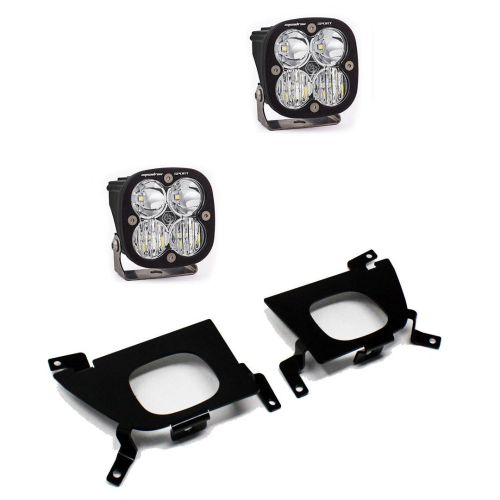 '19-22 Chevy 1500 Fog Light Kit Lighting Baja Designs Clear (White) Display of Included Parts