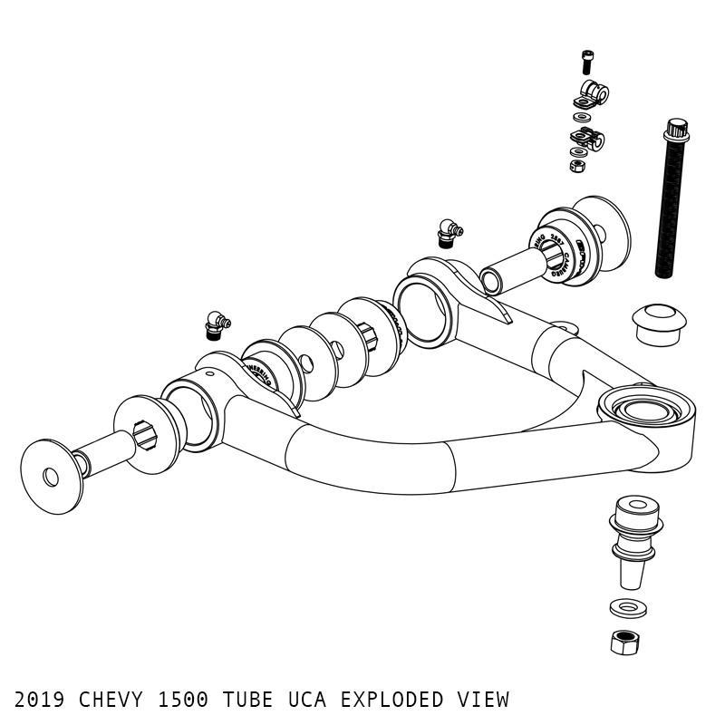 '19-24 Chevy/GMC 1500 Camburg 1.25" Uniball Upper Control Arms 3D Design