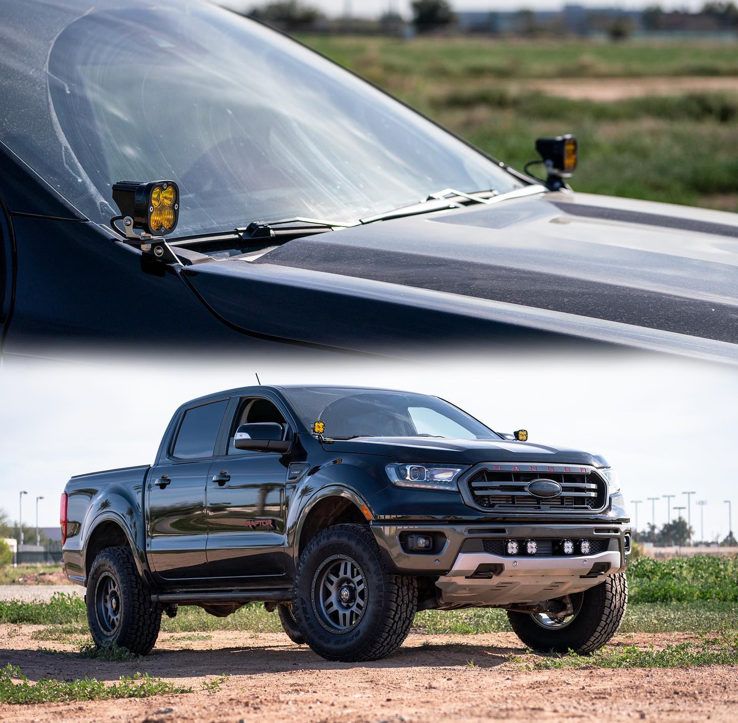 '19-Current Ford Ranger SDHQ Built A-Pillar Light Mounts Lighting SDHQ Off Road